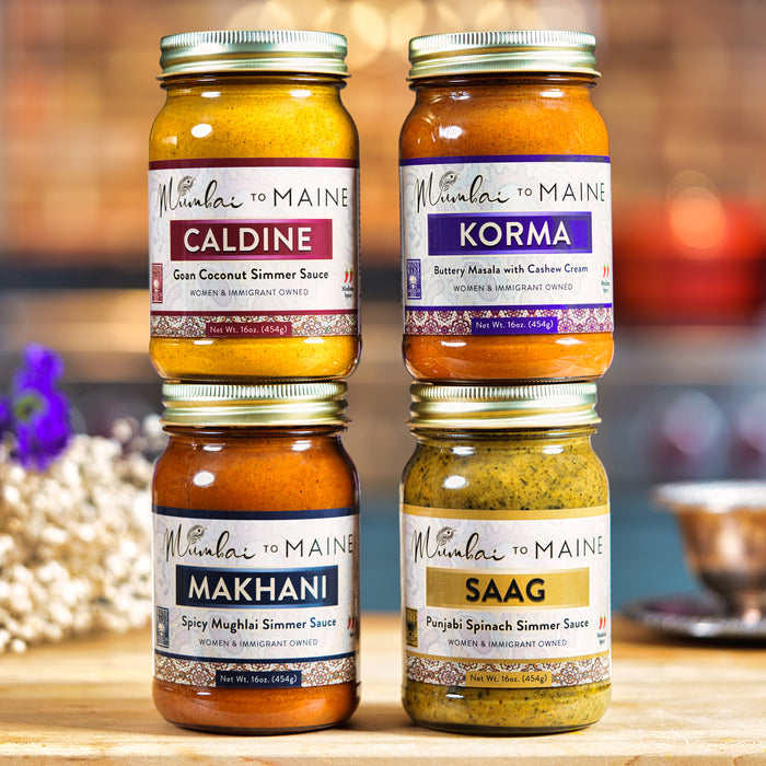 Indian Simmer Sauce – Variety 4-Pack – Caldine, Makhani, Saag & Korma